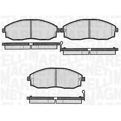 Photo Kit de plaquettes de frein, frein à disque MAGNETI MARELLI 363916060279