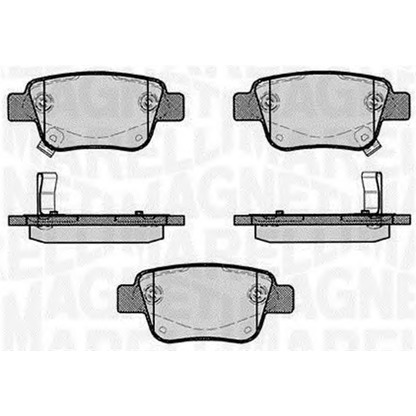 Photo Kit de plaquettes de frein, frein à disque MAGNETI MARELLI 363916060403