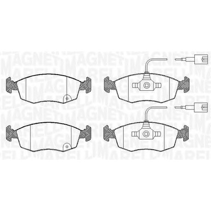 Foto Kit pastiglie freno, Freno a disco MAGNETI MARELLI 363916060440