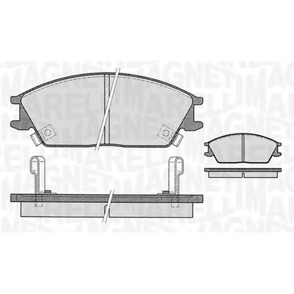 Photo Kit de plaquettes de frein, frein à disque MAGNETI MARELLI 363916060459