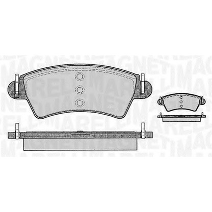 Foto Juego de pastillas de freno MAGNETI MARELLI 363916060538