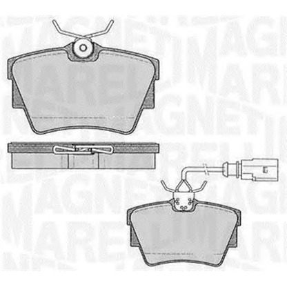 Photo Kit de plaquettes de frein, frein à disque MAGNETI MARELLI 363916060541