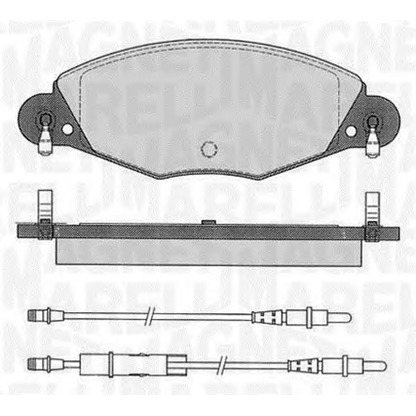 Photo Kit de plaquettes de frein, frein à disque MAGNETI MARELLI 363916060564