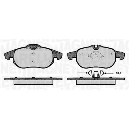 Photo Brake Pad Set, disc brake MAGNETI MARELLI 363916060588