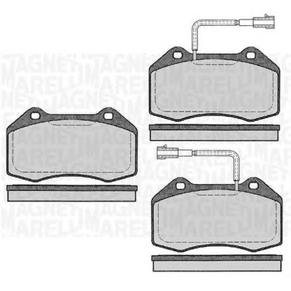 Foto Kit pastiglie freno, Freno a disco MAGNETI MARELLI 363916060591