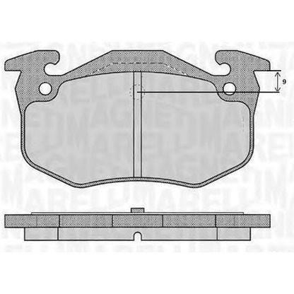 Foto Kit pastiglie freno, Freno a disco MAGNETI MARELLI 363916060790