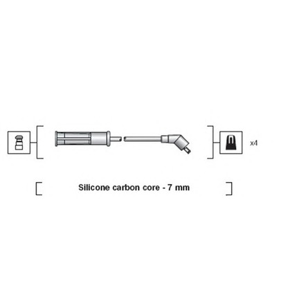 Фото Комплект проводов зажигания MAGNETI MARELLI 941318111002