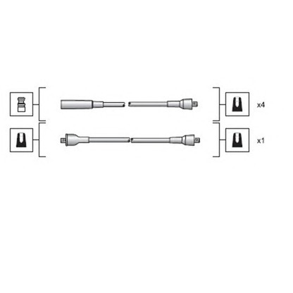 Foto Juego de cables de encendido MAGNETI MARELLI 941318111025