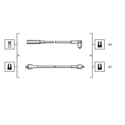 Фото Комплект проводов зажигания MAGNETI MARELLI 941318111030