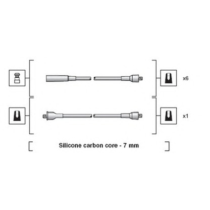 Photo Ignition Cable Kit MAGNETI MARELLI 941318111031