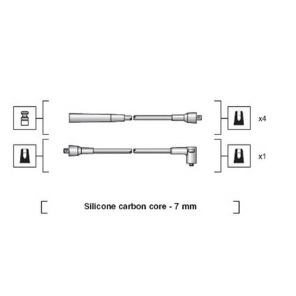 Photo Kit de câbles d'allumage MAGNETI MARELLI 941318111076