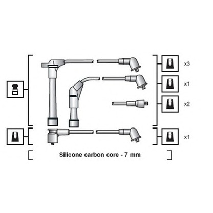 Фото Комплект проводов зажигания MAGNETI MARELLI 941318111091