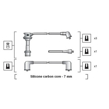 Foto Kit cavi accensione MAGNETI MARELLI 941318111097