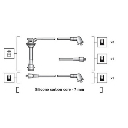 Zdjęcie Zestaw przewodów zapłonowych MAGNETI MARELLI 941318111100