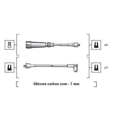Zdjęcie Zestaw przewodów zapłonowych MAGNETI MARELLI 941318111112