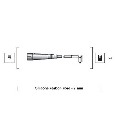 Zdjęcie Zestaw przewodów zapłonowych MAGNETI MARELLI 941318111123