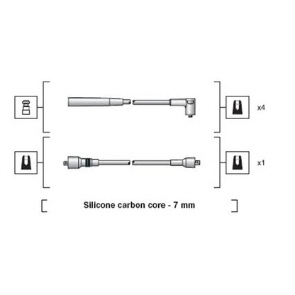 Фото Комплект проводов зажигания MAGNETI MARELLI 941318111126