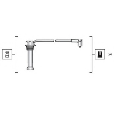 Zdjęcie Zestaw przewodów zapłonowych MAGNETI MARELLI 941318111142