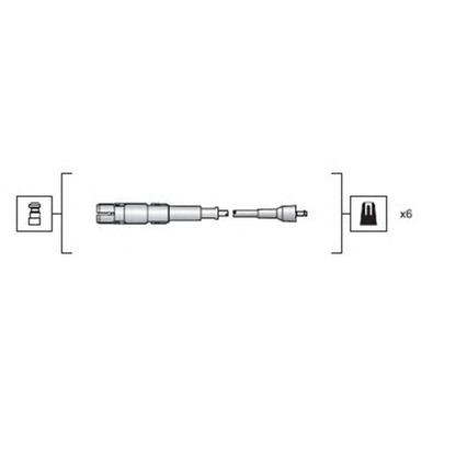 Foto Kit cavi accensione MAGNETI MARELLI 941318111149