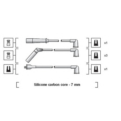 Фото Комплект проводов зажигания MAGNETI MARELLI 941318111166