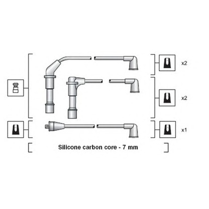 Zdjęcie Zestaw przewodów zapłonowych MAGNETI MARELLI 941318111170