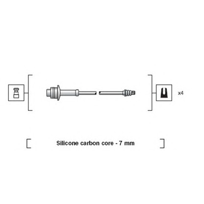 Photo Ignition Cable Kit MAGNETI MARELLI 941318111174