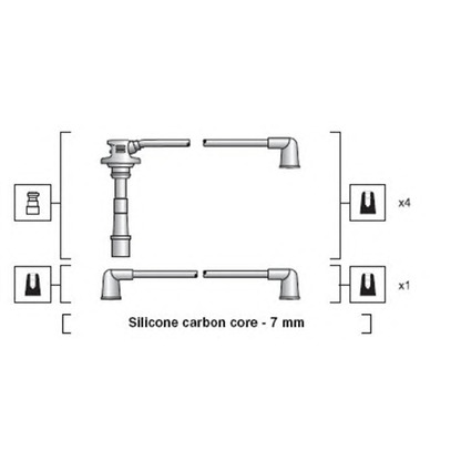 Zdjęcie Zestaw przewodów zapłonowych MAGNETI MARELLI 941318111176
