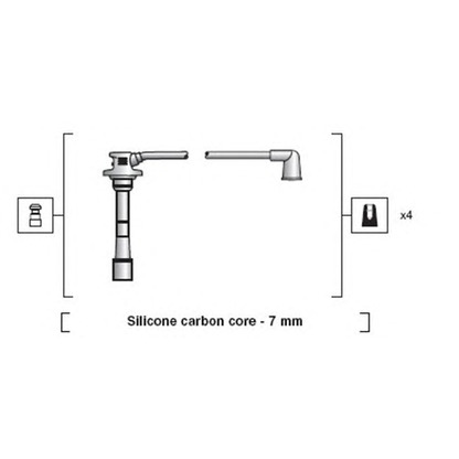 Zdjęcie Zestaw przewodów zapłonowych MAGNETI MARELLI 941318111177