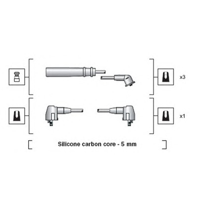 Photo Kit de câbles d'allumage MAGNETI MARELLI 941318111193