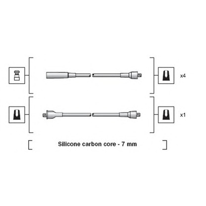 Photo Ignition Cable Kit MAGNETI MARELLI 941318111231