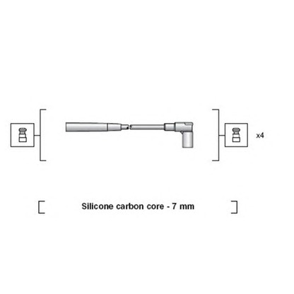 Foto Zündleitungssatz MAGNETI MARELLI 941318111236