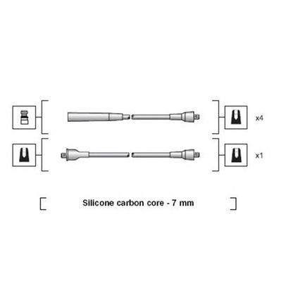 Фото Комплект проводов зажигания MAGNETI MARELLI 941318111252