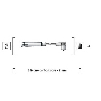 Фото Комплект проводов зажигания MAGNETI MARELLI 941318111269