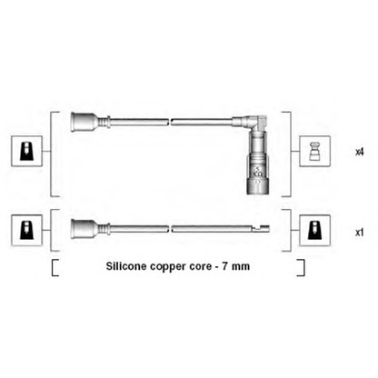 Foto Zündleitungssatz MAGNETI MARELLI 941045190507