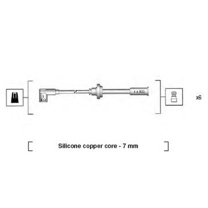 Photo Kit de câbles d'allumage MAGNETI MARELLI 941045370522