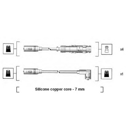 Photo Ignition Cable Kit MAGNETI MARELLI 941055050530