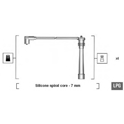 Zdjęcie Zestaw przewodów zapłonowych MAGNETI MARELLI 941095980634
