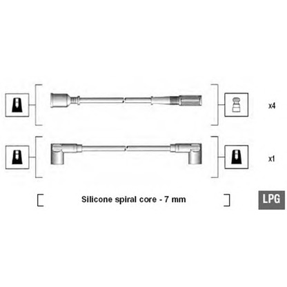 Photo Kit de câbles d'allumage MAGNETI MARELLI 941105140638