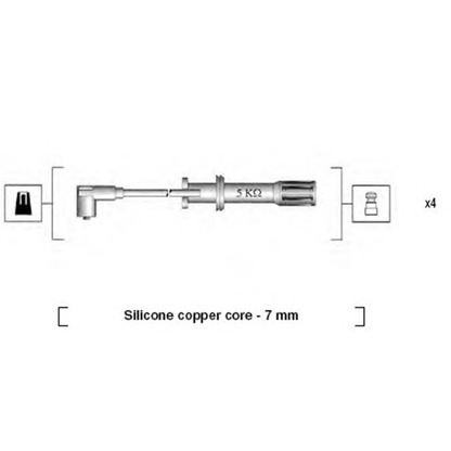 Фото Комплект проводов зажигания MAGNETI MARELLI 941105180642