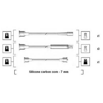 Фото Комплект проводов зажигания MAGNETI MARELLI 941125260678