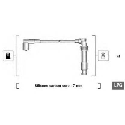 Фото Комплект проводов зажигания MAGNETI MARELLI 941125310683