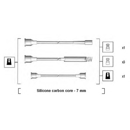 Фото Комплект проводов зажигания MAGNETI MARELLI 941125350685