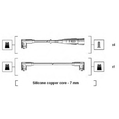 Photo Ignition Cable Kit MAGNETI MARELLI 941155120748