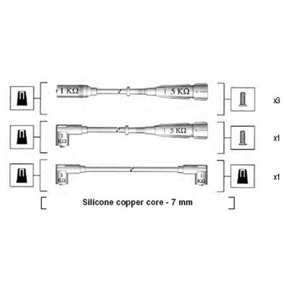 Фото Комплект проводов зажигания MAGNETI MARELLI 941175070750