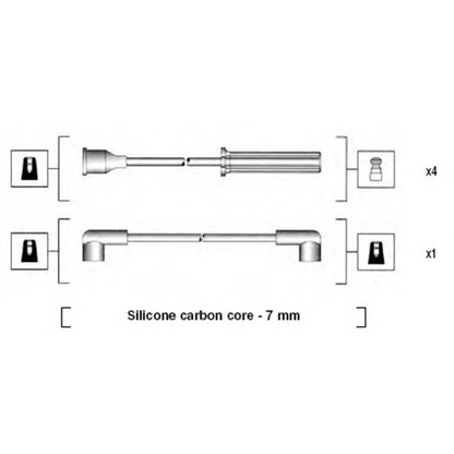 Фото Комплект проводов зажигания MAGNETI MARELLI 941215080793