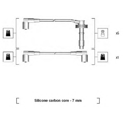 Фото Комплект проводов зажигания MAGNETI MARELLI 941215110796