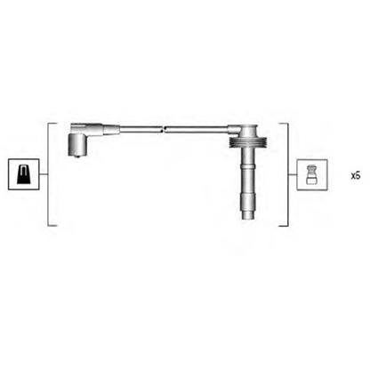 Photo Kit de câbles d'allumage MAGNETI MARELLI 941215170802