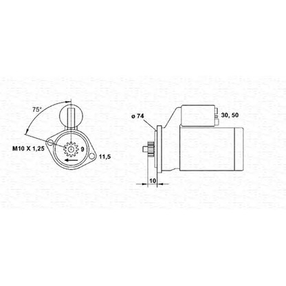 Foto Motor de arranque MAGNETI MARELLI 943241050010