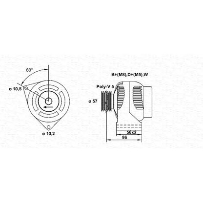 Foto Alternatore MAGNETI MARELLI 943356575010