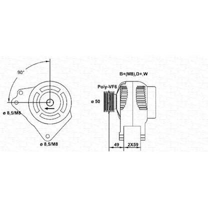 Foto Alternador MAGNETI MARELLI 943356794010